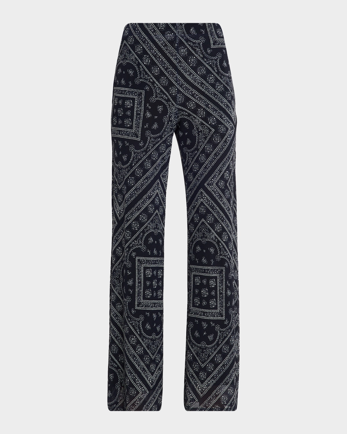 Veronica Beard Hadria Bandana-Print Pants