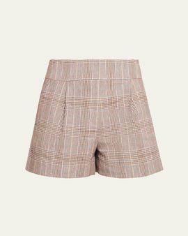 Veronica Beard Haina Pleated Shorts