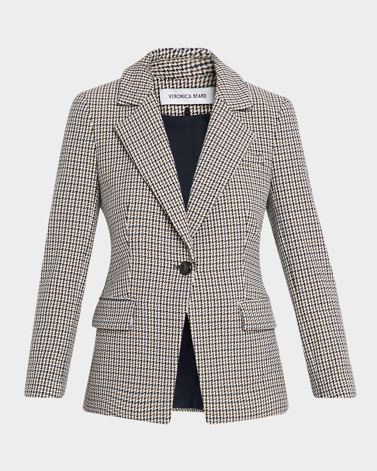 Veronica Beard Healy Houndstooth Dickey Jacket