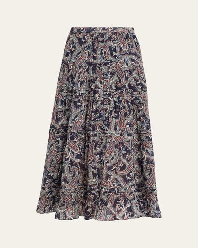 Veronica Beard Heatheralyn Paisley Skirt