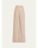 Veronica Beard Holt Stretch-Cotton Wide-Leg Pants - 1