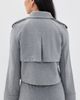 Veronica Beard Jean Veronica Beard Jean Cropped Conneley Trench Coat Heather Grey - 3