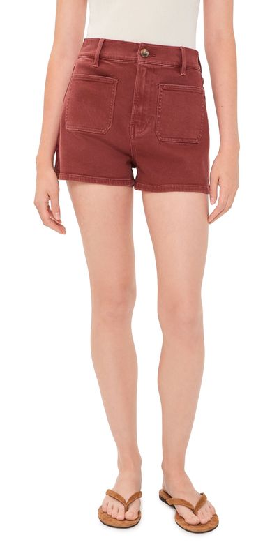 Veronica Beard Jean Veronica Beard Jean Elijah Shorts with Patch Pockets Rust