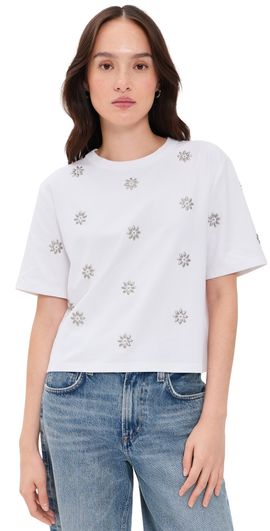 Veronica Beard Jean Veronica Beard Jean Embellished Sebastian Tee White