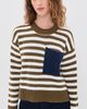 Veronica Beard Jean Veronica Beard Jean Emile Pullover Military Olive/Dove/Heritage - 2
