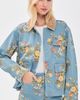 Veronica Beard Jean Veronica Beard Jean Leighton Floral Denim Jacket Garden Bouquet - 2