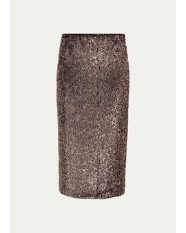 Veronica Beard Koa Long Embellished Midi Skirt