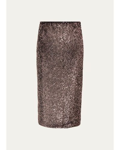 Veronica Beard Koa Long Embellished Midi Skirt
