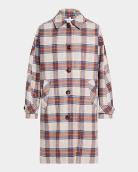 Veronica Beard Laurent Plaid Dickey Coat
