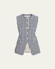Veronica Beard Lois Tailored Gingham Vest - 1