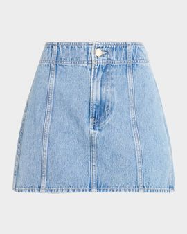 Veronica Beard Marquita A-Line Denim Mini Skirt