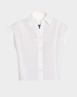 Veronica Beard Nestor Button-Front Top
