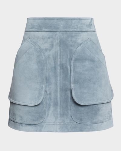 Veronica Beard Norwood Suede Mini Skirt