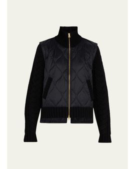 Veronica Beard Patra Quilted Wool-Blend Jacket