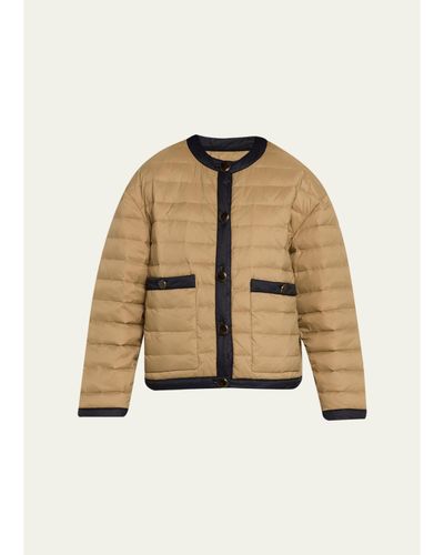 Veronica Beard Pearson Quilted Button-Front Jacket