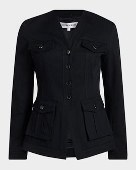 Veronica Beard Pendle Long-Sleeve Dickey Jacket