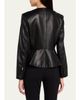 Veronica Beard Quinn Leather Peplum Jacket - 3