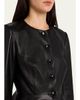 Veronica Beard Quinn Leather Peplum Jacket - 5