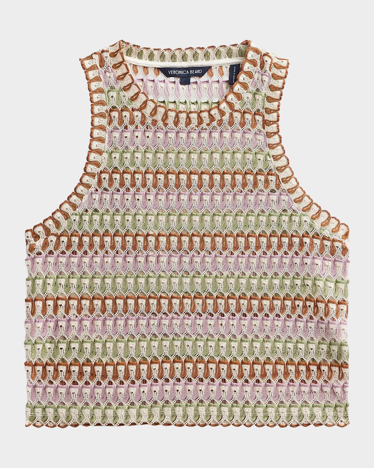 Veronica Beard Rhett Geometric-Knit Tank