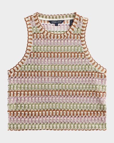 Veronica Beard Rhett Geometric-Knit Tank