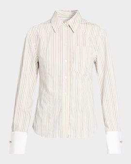 Veronica Beard Rourke Striped Shirt