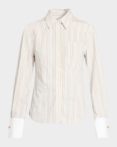 Veronica Beard Rourke Striped Shirt