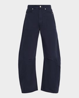 Veronica Beard Sloan Twill Barrel Pants