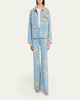 Veronica Beard Taylor High-Rise Wide-Leg Floral Jeans - 2