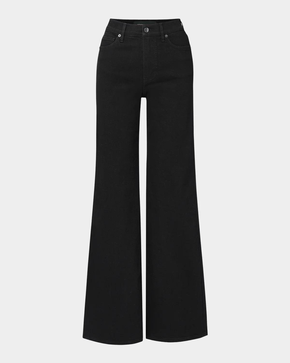 Veronica Beard Taylor Stretch Denim Wide-Leg Jeans