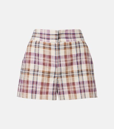 Veronica Beard Veronica Beard Allen cotton-blend plaid shorts