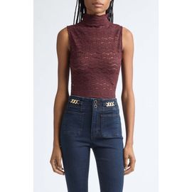Veronica Beard Veronica Beard Alora Lace Mock Neck Top