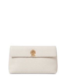 Veronica Beard Veronica Beard Anchor Medium Pebbled Leather Clutch
