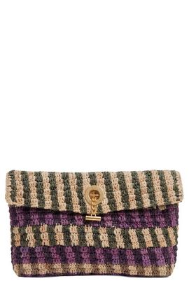 Veronica Beard Veronica Beard Anchor Raffia Clutch
