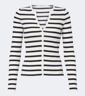 Veronica Beard Veronica Beard Anwin striped wool cardigan