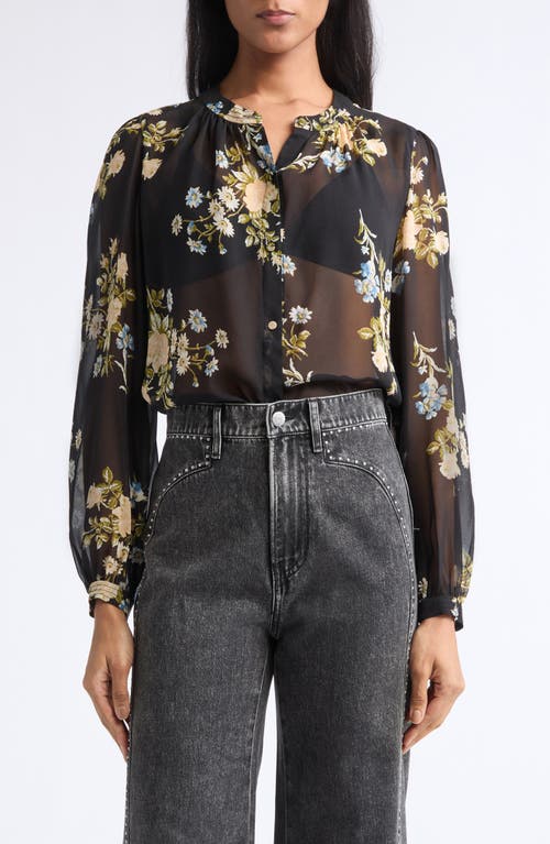 Veronica Beard Veronica Beard Ashlynn Silk Chiffon Blouse