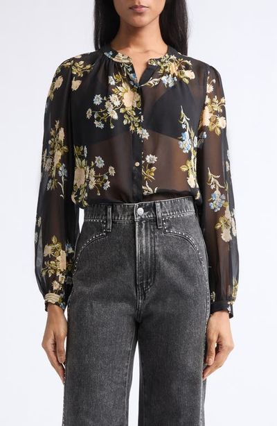 Veronica Beard Veronica Beard Ashlynn Silk Chiffon Blouse