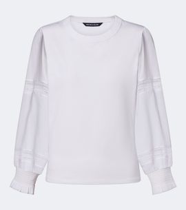 Veronica Beard Veronica Beard Bellamie lace-trimmed cotton-blend top