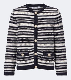 Veronica Beard Veronica Beard Bellingham striped cotton cardigan