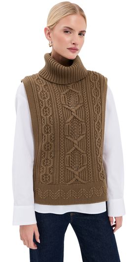Veronica Beard Veronica Beard Bentleigh Knit Vest Ochre