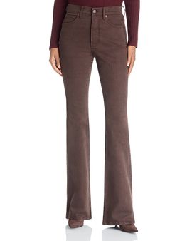 Veronica Beard Veronica Beard Beverly Coated High Rise Bootcut Jeans in Espresso