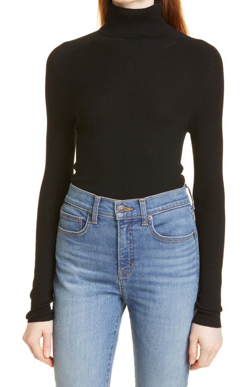 Veronica Beard Veronica Beard Calista Turtleneck Merino Wool Rib Top