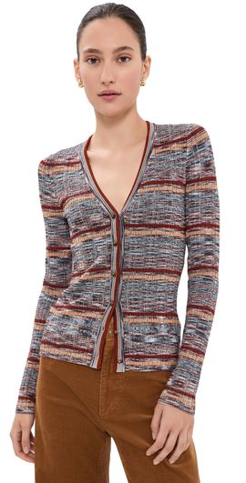 Veronica Beard Veronica Beard Calliope Cardigan Rust Multi