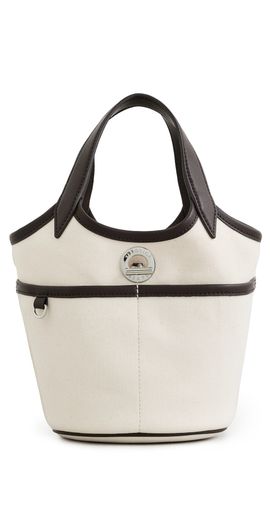 Veronica Beard Veronica Beard Canvas Anchor Bucket Bag Espresso/Ecru One