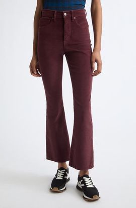 Veronica Beard Veronica Beard Carson High Waist Ankle Flare Corduroy Pants