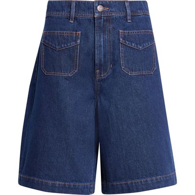 Veronica Beard Veronica Beard Carter Patch Pocket Denim Shorts