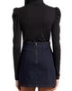 Veronica Beard Veronica Beard Cedar Rib Puff Sleeve Cotton Turtleneck - 2