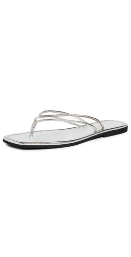 Veronica Beard Veronica Beard Clea Piping Sandals Clear/Silver