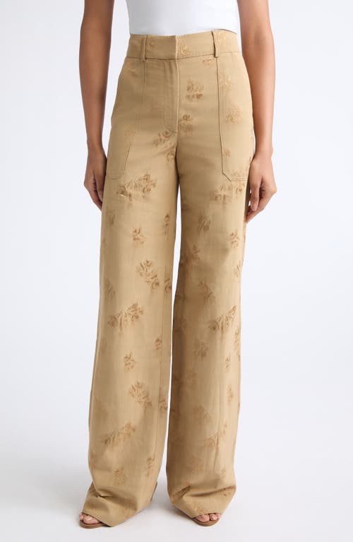 Veronica Beard Veronica Beard Cole Floral Jacquard Wide Leg Pants