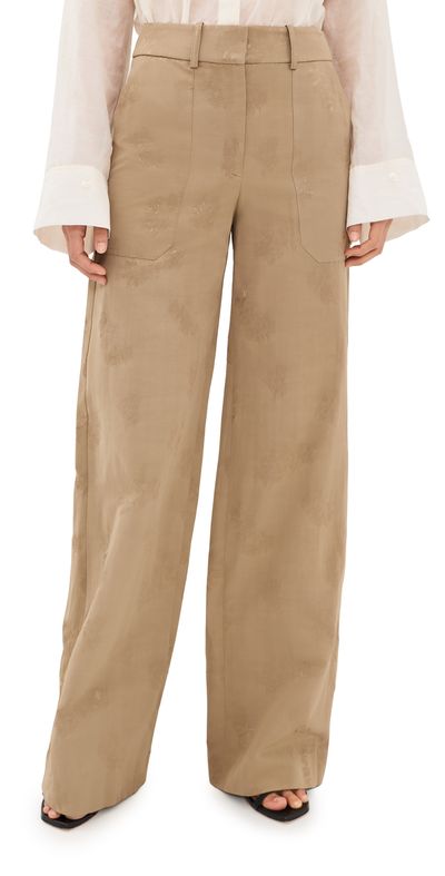 Veronica Beard Veronica Beard Cole Wide Leg Trousers Sand