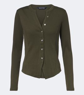 Veronica Beard Veronica Beard Cordis ribbed-knit cotton-blend cardigan